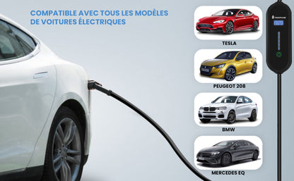 Chargeur Portable Monophasée pour Véhicules Électriques, 16A, 3.5KW